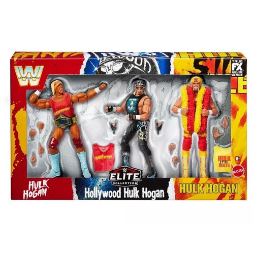 Mattel WWE Elite Collection Hulkamania 40th Anniversary Action Figure Set - 3 Pack