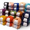 Troyarn Wool 125 (2- Skeins Pack) 100% Superwash Merino Fine Wool Light Worsted Weight #3 Soft Knitting and Crochet Yarn for Crocheting and Knitting (2 x 1.76 oz)/(2 x 125 Yds)(10918-Pomegranate)