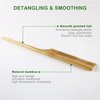 Bamboo Rat Tail Comb with Fine Teeth for Teasing and Post Styling - Anti-Static Tool for Curly Hair for Women and Men