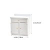 LUOZZY 2pcs Miniature Dollhouse Kitchen Cabinet Wooden Dollhouse Furniture Accessories White Cabinet Cupboard Model
