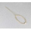 Gold oval barrette outline shape metal hair clip barrette shiny clip oblong lightweight small barrette