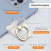 [2 Pack] Transparent Finger Ring Cell Phone Ring Holder Stand,360 Degree Rotation and 180 Degree Adjustable Finger Ring Kickstand with Polished Electroplated Phone Grip-Bear