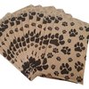 N'ice Packaging 100 Bags Flat Plain Paper or Patterned Bags for candy, cookies, merchandise, pens, Party favors, Gift bags (5" x 7", Paw Print)