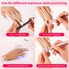 ALUROICE Practice Hand for Acrylic Nails - Nail Tips Won't Fall off Again- Flexible Fake Nail Mannequin Hand Practice for Training