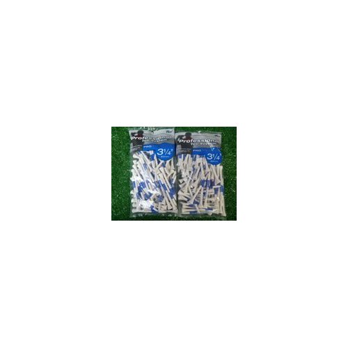 LENGTH-PLUS 3 1/4" WHITE GOLF TEES 2 BAGS c