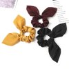 Scrunchies Hair Ties Silk Satin Scrunchy - Cute Bow Bunny Ear Hair Elastic Ponytail Holder Bobbles Soft Elegant Elastic Hair Bands with Tail Ribbon