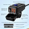 Nilight Motorcycle Charger with 12V Voltmeter Independent On Off Switch SAE USB Adapter Inline 10A Fuse Waterproof 6.8A Dual QC3.0 Fast Charging Phone Tablet for 7/8inch Handlebar ATV