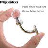 Mgoodoo Crystal Wall Hook, Silver Curtain Holdbacks Glass Window Dapery Holders Hangers for Towel Hat Coat Tassel Bathroom Robe Sheer