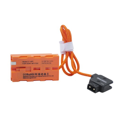 Rotatable D-Tap Power Cable to NP-F550 Dummy Battery Compatible for Sony NP-F550/770/570 NP-F970 Power LED Light Feelworld Atomos Ninja|Shinobi Monitor for V Mount Battery