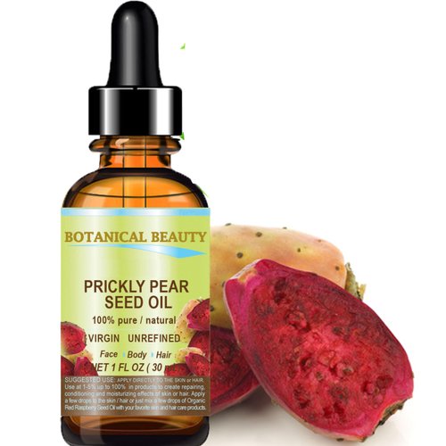 Botanical Beauty PRICKLY PEAR CACTUS SEED OIL 100% Pure Natural Undiluted Virgin Unrefined Cold Pressed Carrier oil. 1 Fl.oz.- 30 ml. For Face, Skin, Hair, Lip, Nails