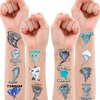 100 PCS Two Nado Tornado Temporary Tattoos 2nd Themed Birthday Party Decorations Supplies Favors Décor Funny Weather Second Twonado Tattoo Stickers Gifts For Game Boys Girls Classroom School Prizes
