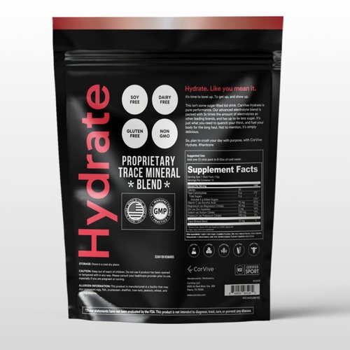 CorVive Hydrate Electrolyte Drink Mix | Cherry Limeade Flavor | NSF Certified | Electrolytes, Vitamin C, Magnesium, Zinc, Potassium | Used by Athletes & US Military | Boost Performance | 15 Packs