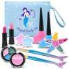 TOYLI Mermaid Makeup Kit for Kids, 13-Piece Kids Make Up Kit for Girls, All Skin Tones, Kid-Friendly, Eyeshadow, Lip Gloss, Pretend, Gift, make up kits for girls ages 6-12, kids play makeup set for gi