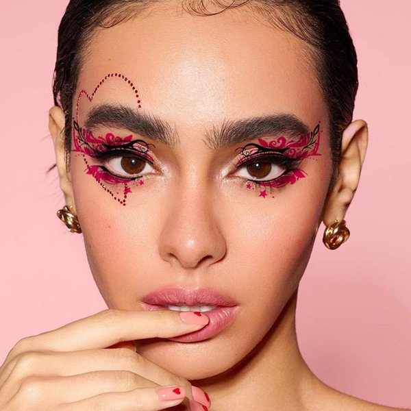 Colorful Eye Shadow Tattoo Sticker 20pcs, Makeup Transfer Stickers Eyeliner Temporary Tattoo Stickers, Temporary Face Tattoos Eyeshadow Sticker Simulation Tattoo