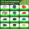Gemstone Dig Kit (Unique Shape),Great STEM Science Kit for Kids- Excavate Your Own 12 Real Gemstones,Educational DIY Toys,Gem Digging Kit,Archaeology Geology Gifts for Boys & Girls Ages 6+