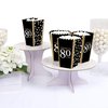 Adult 80th Birthday - Gold - Birthday Party Favor Popcorn Treat Boxes - Set of 12