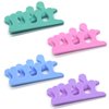 PrettyClaw Toe Separators Pedicure Toe Spacers Toenail Divider Soft Foam Toe Separators for Nail Polish - 4 Colors 24 pieces (12 pairs) (Pink, Purple, Green, Blue)