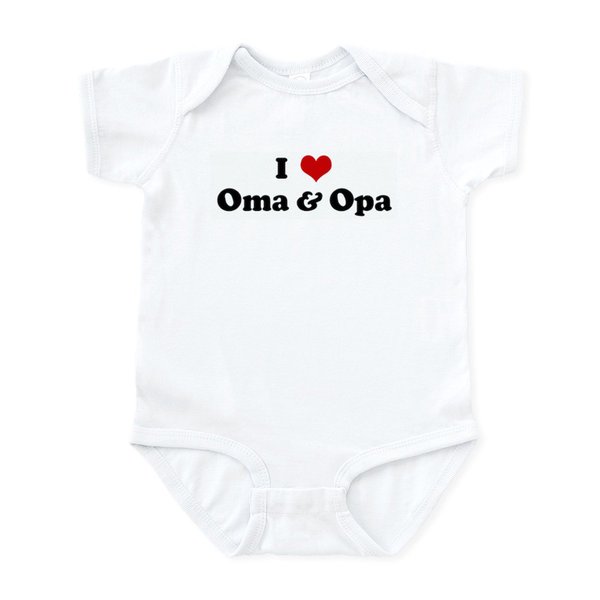 CafePress I Love Oma & Opa Infant Bodysuit Infant Bodysuit Baby Romper