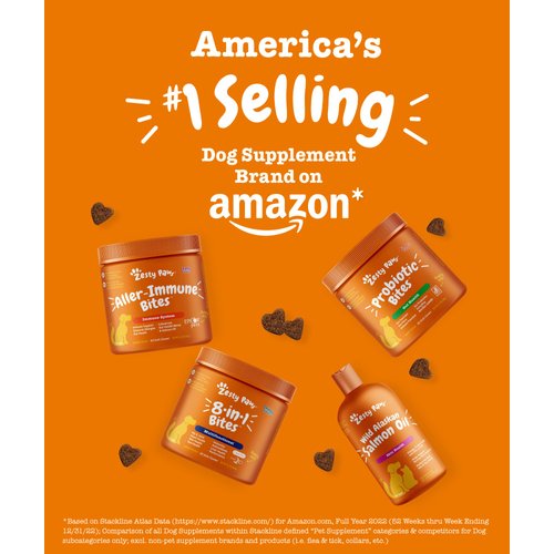 Salmon Fish Oil Omega 3 for Dogs - with Wild Alaskan Salmon Oil - Anti Itch Skin & Coat + Allergy Support - Hip & Joint + Arthritis Dog Supplement + EPA & DHA - 90 Chew Treats - Salmon Flavor