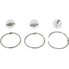 KTOJOY 1.5Inch (38 Pack) Loose Leaf Binder Rings, Nickel Plated Steel Binder Rings, Keychain Key Rings, Metal Book Rings, Silver, for School, Home, or Office