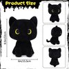 LSYDCARM Black Cat Plush Toy, Cute Black Cat Stuffed Animals Kawaii Black Cat Plushie Doll, Creative Soft Stuffed Cat Plush Toys Perfect Birthday Valentines Gift for Kids Boys Girls