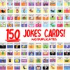 150 Joke Cards for Kids Vol.3 - Lunch Box Notes for Kids - Inspirational Motivational Cards for Children - Jokes and Puns for Boys and Girls - Great for Parties, Schools, Bake Sales, Picnics