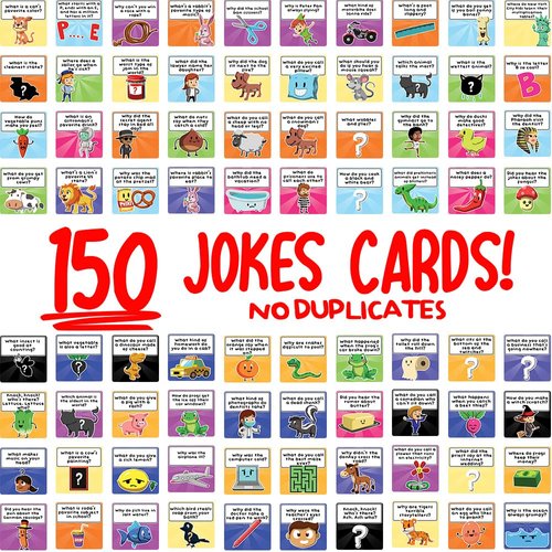 150 Joke Cards for Kids Vol.3 - Lunch Box Notes for Kids - Inspirational Motivational Cards for Children - Jokes and Puns for Boys and Girls - Great for Parties, Schools, Bake Sales, Picnics