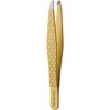 Revlon Hair Removal Tweezer, Gold Series Slant Titanium Coated, Diamond Particles For Maximum Grip, High Precision Tweezers for Men, Women & Kids (Pack of 1)
