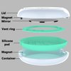 Retainer Case with Adjustable Vents and Mirror - Best Slim Aligner Case for Mouth Guard & Retainer - Creative Design in USA - Compatible with 99% Retainer