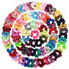80 Pcs Silk Satin Hair Scrunchies 40 color Hair Bobbles Ponytail Holder Hair Accessories Scrunchy Solid Color Hair Ties