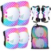 Ausletie Knee Pads for Kids Girls Protective Gear Set Adjustable Knee Pads and Elbow Pads Set with Wrist Guard for Girls Kids Toddler Roller Skates Bike Cycling Skateboard Scooter