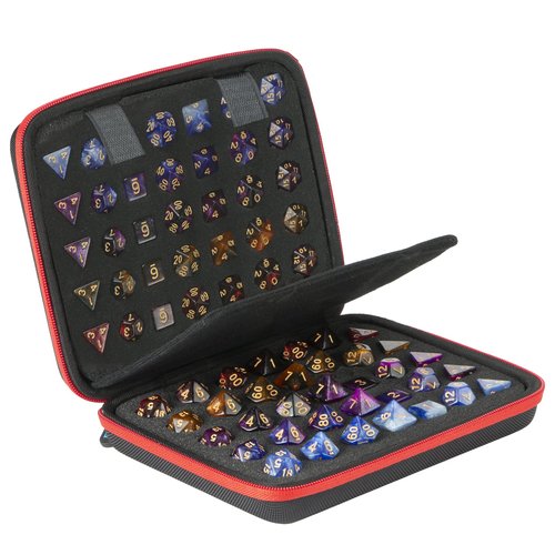 Bavel DND Dice Case with Detachable dice sponge and tray, D6 D20 Dice Set Case for Dungeons and Dragons RPG MTG Table Games