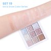 Eye Shadow Palette Makeup,Pink White Purple Glitter Shimmer Sparkle Warm Pastel 9 Colors Eye Shadow Palette,Nude White Cream Eyeshadow Palette Colorful Long Lasting Waterproof Naturing-Looking