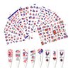 8 Sheets 4th of July Nail Art Stickers Red Blue White 3D Self-Adhesive Nail Decals American Flag Designs Nail Decoration Independence Day Nail Stickers Holiday DIY Nail Accessories for Women