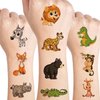 UVUXO Jungle Animal Temporary Tattoos for kids - 120 Styles Zoo Animal Temporary for Girls Boys, Animals Birthday Party Supplies for Kids