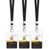 Teskyer Lanyards for ID Badges, 3 Pack of Lanyard with ID Card Holder, Extra Thick Clear Waterproof Resealable Zip ID Badge Holder with Lanyard for Office, School, Cruise Ship Cards