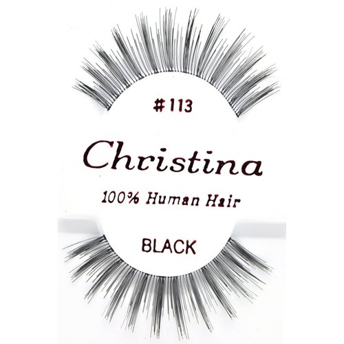 6X #113 Christina 100% Human Hair Fake Eyelashes