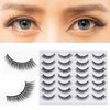 SONAFEEL False Eyelashes Natural Look for glasses wears Short Cat Eye Lashes Pack 13mm 14Pairs 3d Mink Lashes Reusable Handmade Fake Eyelashes