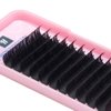 .25 14mm Ellipse Flat Eyelash Extensions Individual Lashes Stable Curl Cashmere Faux Mink Lahses Salon Lash Tray Classic Lash Extensions 0.20 C D Curl Matte Black Flat Lashes