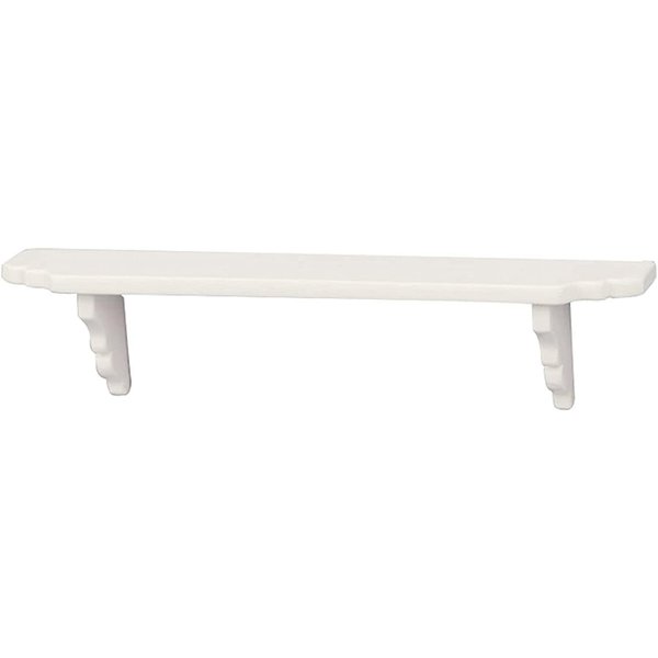 1Pc White Dollhouse Wall Shelf, 1:12 Scale Miniature Dollhouse Accessories, White Doll House Storage Wall Shelf for Kitchen Scene, Dollhouse Décor, Dolls and Accessories