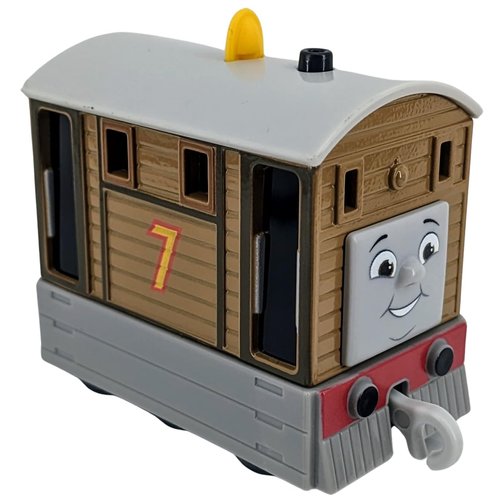 Thomas & Friends Toby Metal Diecast, All Engines Go, Fisher-Price Push-Along Toy Train for Preschool Kids Ages 3+, HTN28