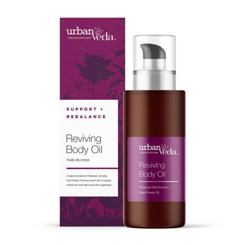 Urban Veda Natural Skincare Reviving Body Oil for Tired and Mature Skin 3.3 Fl Oz