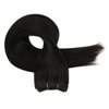 Sunny Hair Extensions Sew in Black Human Hair Weft Extensions Jet Black Sew in Hair Extensions Real Human Hair for Women Black Weft Hair Extensions Brazilian Hair Add Hair Volume 100G 20inch