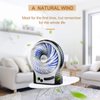 efluky 3 Speeds Mini Desk Fan, Rechargeable Battery Operated Fan with LED Light, Portable USB Fan Quiet for Home, Office, Travel, Camping, Outdoor, Indoor Fan, 4.9-Inch, Black