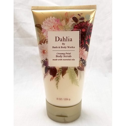 Bath and Body Works Full Size Body Care w/Essential Oils New Fall 2020 Scent - Dahlia - Creamy Petal Body Scrub - 8 oz