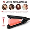 PRITECH Mini Flat Iron Portable Hair Straightener, Straightener with 13 Adjustable Temp(210°F-450°F), 1'' Plate for All Hairstyles Hair Straightening Irons Black (Black)
