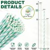 Aqua Paper Straws 10 Inch Extra Long - for Tall Drinks, Baby Shower, Parties, Cocktails - 100 Counts