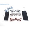 HEEYYOK Small Reading Glasses Womens/Men 3.00+ 4-Pack Readers,Lightweight Rectangular PC Frame Comfortable Spring Hinges 4 Pouch