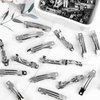 AUEAR, 50 Pack 40mm Blank French Barrette Metal Rectangle Hair Clips Iron Alligator for DIY Clip Craft