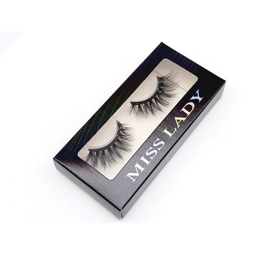 MISSLADY 6-Magnet 18mm 3D Real Mink Magnetic Eyelashes Mink Long Wispy Fluffy Magnetic Lashes Mink (M3D-510, 18mm, 1 Pair without Eyeliner)